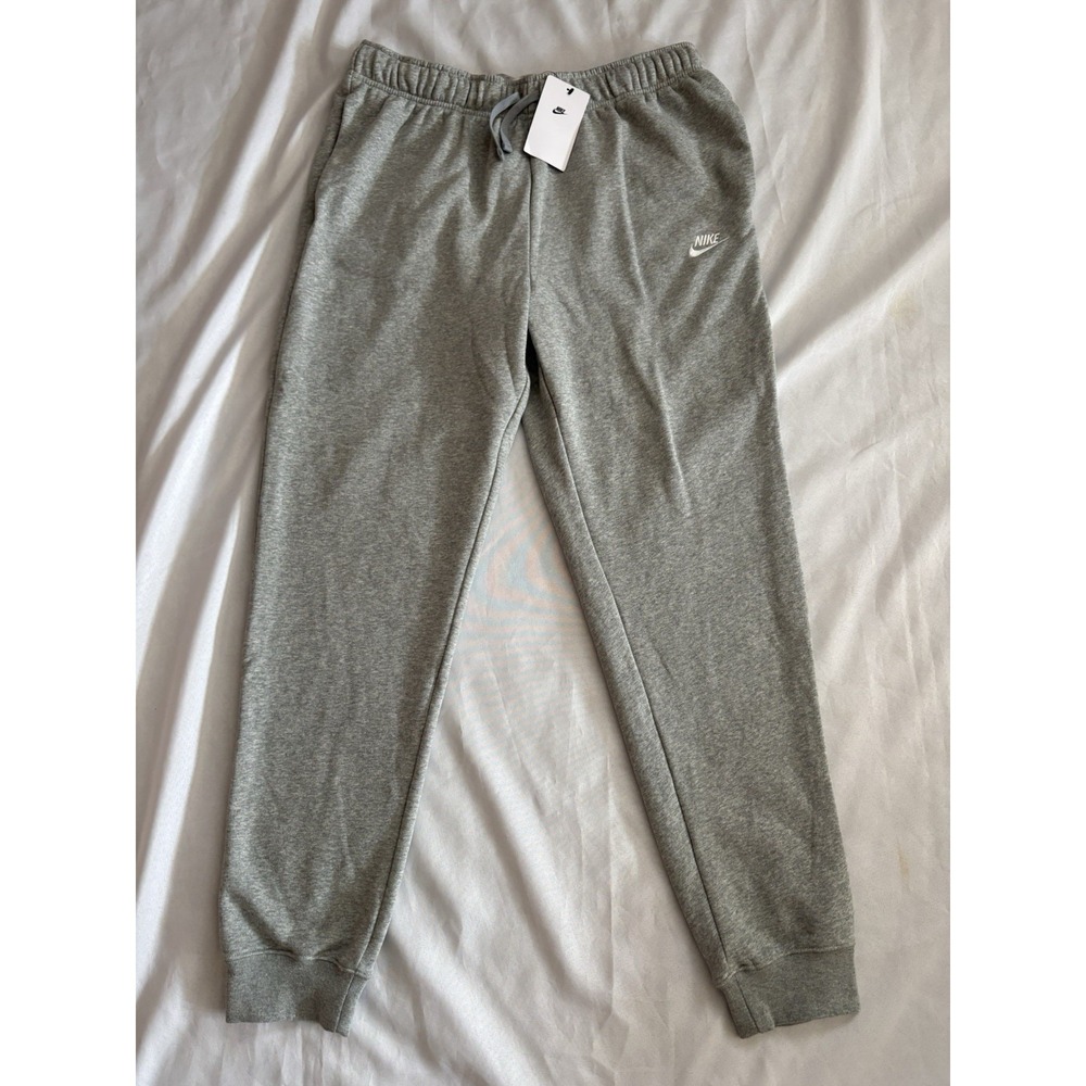NEW Nike Joggers Gray Sportswear Club Fleece Mid Rise Women's Size Large-Tall